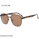 Brown tortoise frame sunglasses with UV protection 2.5 NVG SUN NSU25001 C3 BNTR stylish eyewear Classic tortoise pattern sunglasses for men and women Durable brown tortoise sunglasses with anti‑glare lenses Unisex BNTR sunglasses offering UVA/UVB protection