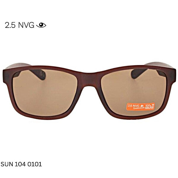 2.5 NVG SUN 104 0101 sunglasses with brown frame and UV‑protected lenses
