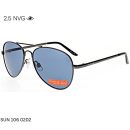 SUN 106 0202 aviator sunglasses with sleek black frame