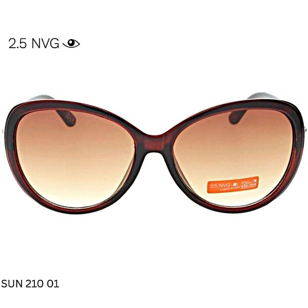 Brown butterfly-accent 2.5 NVG SUN 210 01 sunglasses with gradient UV lenses.