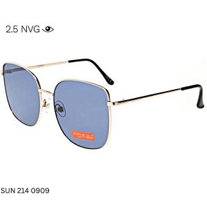 2.5 NVG SUN 214 0909 gold frame sunglasses with blue lenses