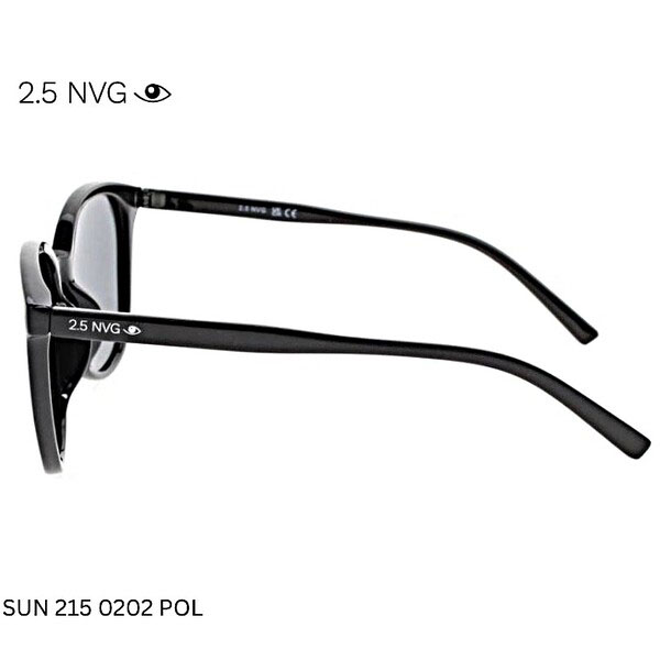 2.5 NVG SUN 215 0202 POL,Polarized sunglasses,Black frame sunglasses,UV protection eyewear,Stylish travel sunglasses